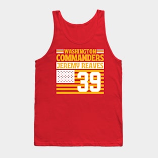 Washington Commanders Reaves 39 American Flag Football Tank Top